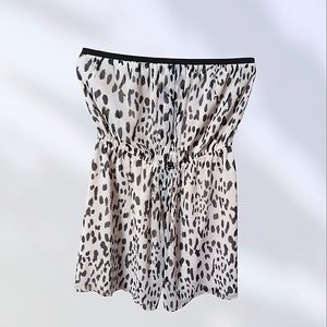 Strapless cheeta print dress. Size XL